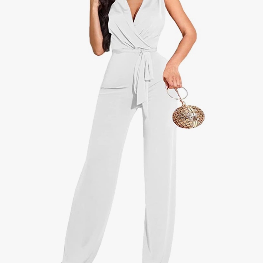 NWT white Amazon Jumpsuit